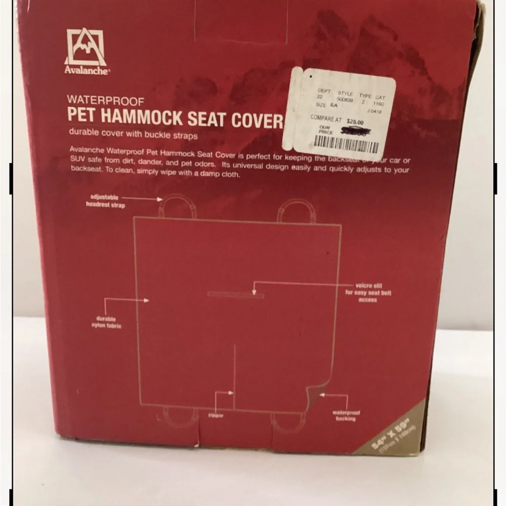 New Avalanche Waterproof Pet Hammock Seat Cover 54